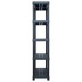 vidaXL Regál s úložnými poličkami čierny 80x40x180 cm plastový 250 kg