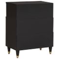vidaXL Servírovacia skriňa Čierna 60 x 33 x 75 cm Masívne mango drevo