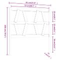 vidaXL Čelo postele sivé 81x4x100 cm masívna borovica