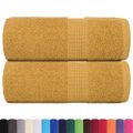 vidaXL Utierky na umývanie FROGN 2 ks zlaté 30x30 cm 360 g/m²