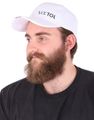 Kšiltovka s LED svetlom B-CAP 25lm, nabíjacia, USB, univerzálna veľkosť, biela SIXTOL