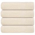 vidaXL Osušky do kúpeľne FROGN 4 ks krémové 100x150 cm 360 g/m²