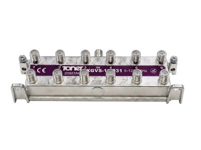 Anténny rozbočovač Toner XGVS-12D31 - 12x F - (5 -1200MHz), útlm 13dB