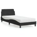 vidaXL Posteľ s matracom Dover čierny 80x200 cm zamat