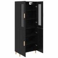 vidaXL Highboard Čierny dub 69,5 x 34 x 180 cm
