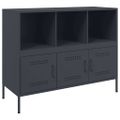 vidaXL Komoda antracitová 100,5x39x79 cm oceľ