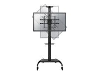 Vozík - pre plochý panel / AV zariadenie - čierna - veľkosť obrazovky: 37"-70"
