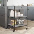 vidaXL Kuchynský vozík sivý dub sonoma 60x48x89,5 cm kompozitné drevo