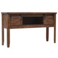 vidaXL Konzolový stolík z jedľového dreva 131x35,5x75 cm hnedý