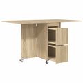 vidaXL Jedálenský stôl 140 x 80 x 77 cm Kompozitné drevo Dub sonoma