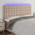 VidaXL Čelo postele kapučínové 200x5x118/128 cm umelá koža