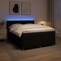 vidaXL Posteľ boxspring s matracom Čierna 200 x 200 cm Látka