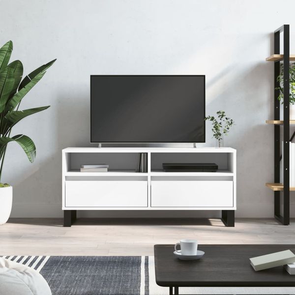 vidaXL TV skrinka biela 100x34,5x44,5 cm kompozitné drevo