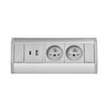 ORNO OR-GM-9039/G  Zásuvka rohová s USB