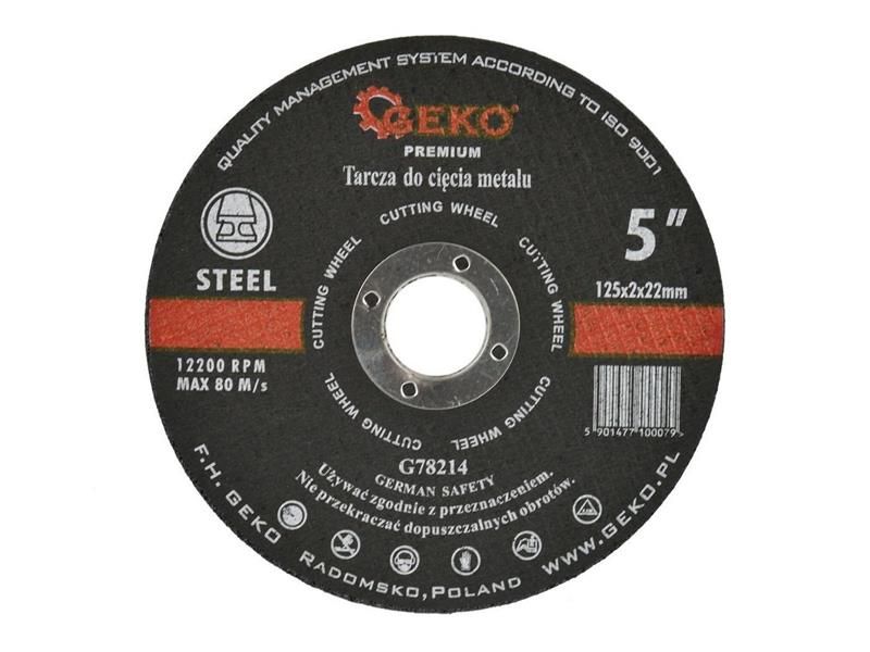 Kotúč rezný na kov, 125x2mm GEKO