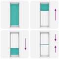 vidaXL Plisovaná roleta petrolejovo zelená 70x200 cm šírka látky 69,4 cm polyester