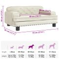 vidaXL Pelech pre psa krémový 70x45x30 cm zamat