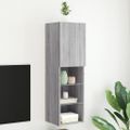 vidaXL TV skrinka s LED svetlami sivá sonoma 30,5x30x102 cm