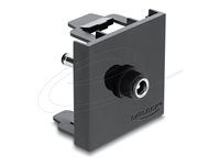 Delock - Easy 45 - zacvakávací modul - DC 5.5 x 2.1 mm (male) - 1 napájacia zásuvka - 1 modul - čierna