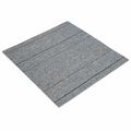 vidaXL Kobercová dlaždica Svetlošedá s pruhom 50 x 50 cm 4 ks