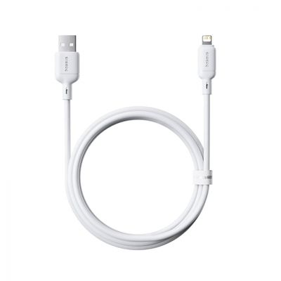 Baseus Rýchlonabíjací kábel Silky USB/Lightning 1m 2.4A biely