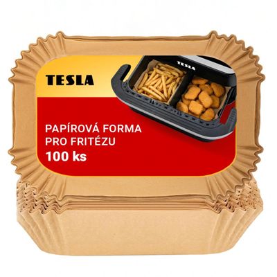 TESLA AirCook QB2065 - papierová forma pre horúcovzdušnú fritézu 22 x 14 cm (100 ks)