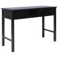 vidaXL Stôl čierny 108x45x76 cm masívne drevo paulovnia