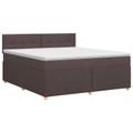 vidaXL Posteľ boxspring s matracom Tmavohnedá 140 x 190 cm Látka