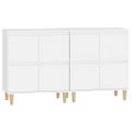 vidaXL Komody 2 ks biele 60x35x70 cm kompozitné drevo