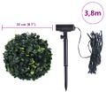 vidaXL Umelé buxusové gule s LED svetlami, 2 ks, zelená, 22 cm