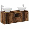 vidaXL Set kabinetov do kúpeľne 3 ks Staré drevo 49,5 x 44,5 x 65 cm