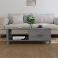 vidaXL Konferenčný stolík HAMAR, tmavosivý 100x55x35 cm, borovica