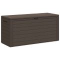 vidaXL Záhradný úložný box hnedý 116x44x55 cm