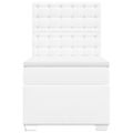 vidaXL Boxspring posteľ s matracom biela 90x200 cm umelá koža