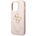 Puzdro Guess pre iPhone 15 Pro 6,1" GUHCP15L4GMGPI ružová HC PU koža 4G Metal Logo