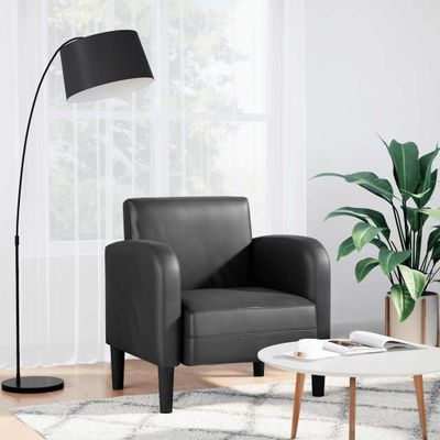 VidaXL Pohovka s opierkami Čierna 54 cm umelá koža
