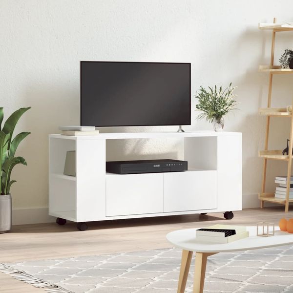 vidaXL TV skrinka biela 102x34,5x43 cm kompozitné drevo