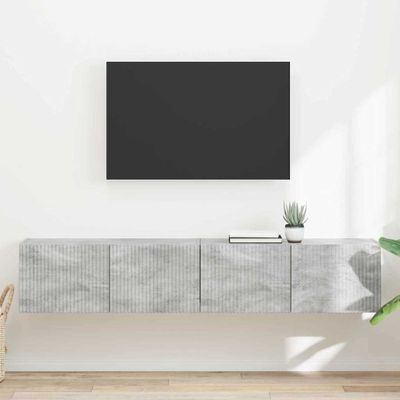 vidaXL TV nástenná skriňa Nástenný 2 pcs Betónová 78,5 x 31 x 29,5 cm