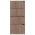 vidaXL Botník so 4 dvierkami dub sonoma 59x24x136 cm drevotrieska
