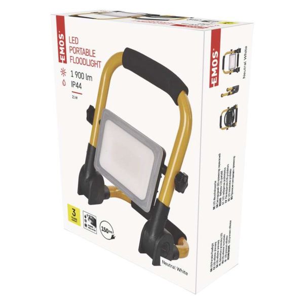 LED reflektor ILIO 21W, žlto-čierny, IP44, 1900 lm, neutrálna biela
