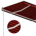 vidaXL Ručne zaťahovacia markíza s LED 4x3,5 m oranžovo-hnedá