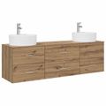 vidaXL Set kabinetov do kúpeľne 3 ks Dub artisan 62,5 x 44,5 x 50 cm