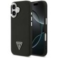 Púzdro Guess Grained Triangle Logo MagSafe pre iPhone 17 čierne