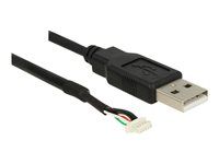 Adaptér USB interný na externý - terminál s 5 pinmi (Z) do USB (M) - 1.5 m - čierna - pre P/N: 96367, 96368, 96369, 96370, 96371, 96372