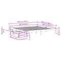 vidaXL Posteľný rám s zásuvky voskovo hnedý 180x200cm borovicový masív