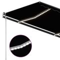 vidaXL Ručne zaťahovacia markíza s LED 4x3 m antracitová