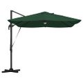 vidaXL Slnečník Zelená 351 x 250 x 253 cm Polyester a hliník