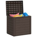 vidaXL Záhradný úložný box hnedý 58,5x46x55 cm polypropylénový