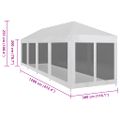 vidaXL Párty stan s 10 sieťkovanými bočnými stenami 12x3 m