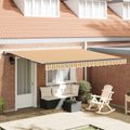 vidaXL Sklopná markíza Viacfarebný 400 × 350 cm Polyester a hliník